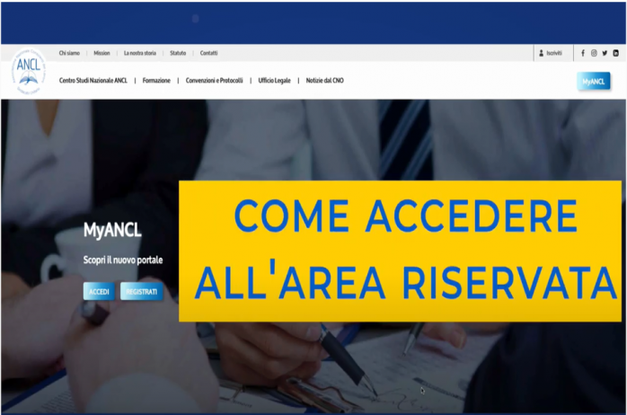 COME ACCEDERE ALL'AREA RISERVATA MyANCL