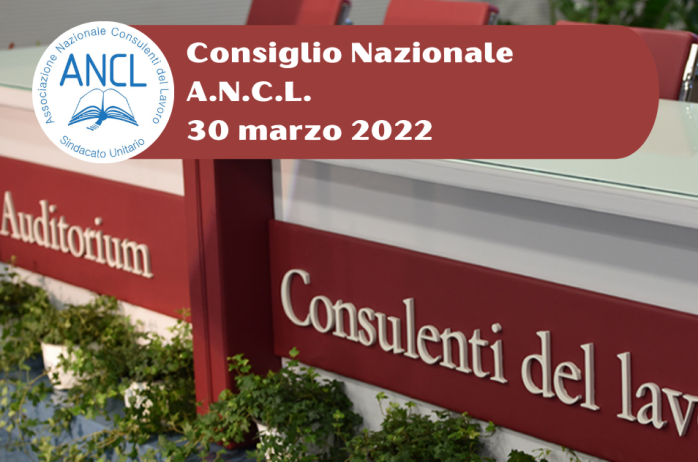 Consiglio Nazionale 30 marzo 2022