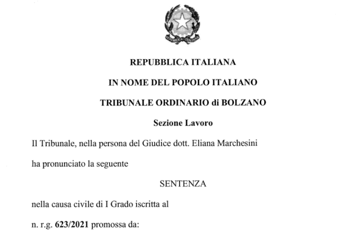 VITTORIA LEGALE ANCL: IL TRIBUNALE DI BOLZANO RIAPRE LA QUESTIONE DEI CONTRIBUTI DI MALATTIA PER GLI IMPIEGATI DELLO SPETTACOLO