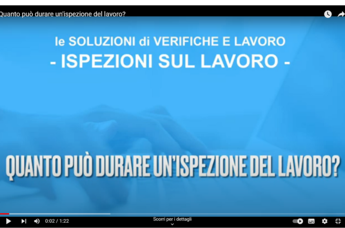 Quanto può durare un'ispezione del lavoro?