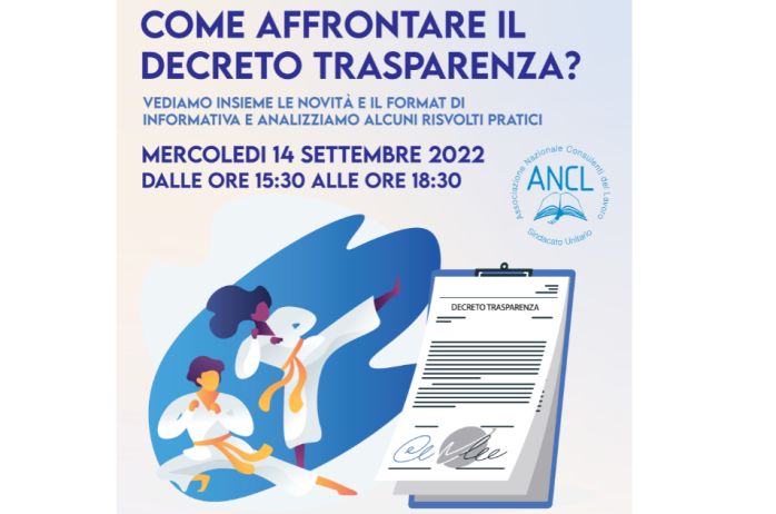 Come affrontare il Decreto Trasparenza? - Disponibile il materiale dei relatori e la registrazione del webinar! 