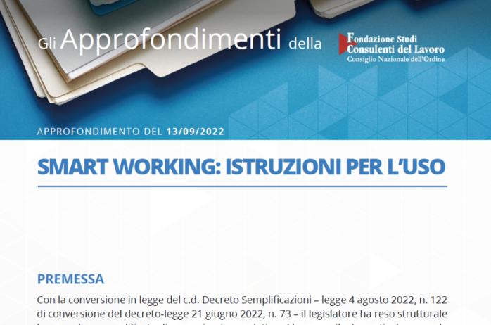 Smart working: istruzioni per l'uso 