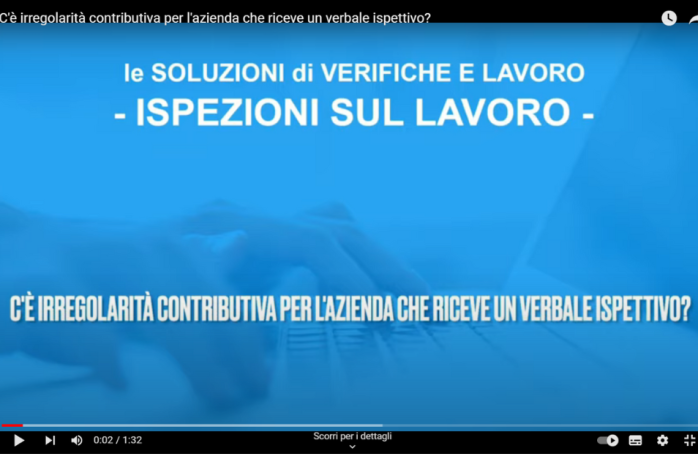 C'è irregolarità contributiva per l'azienda che riceve un verbale ispettivo?