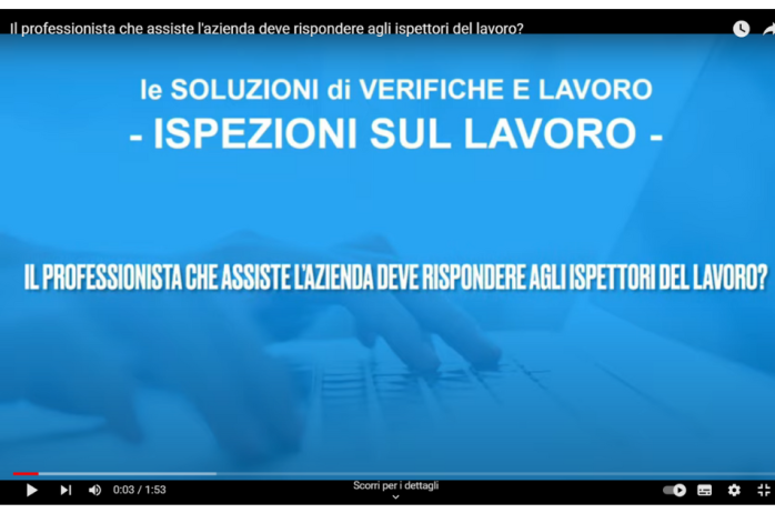 Il professionista che assiste l'azienda deve rispondere agli ispettori del lavoro?