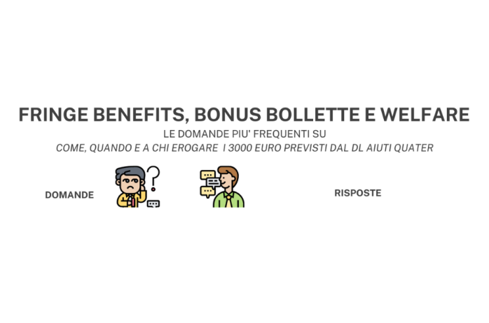 Fringe Benefits, bonus bollette e welfare 