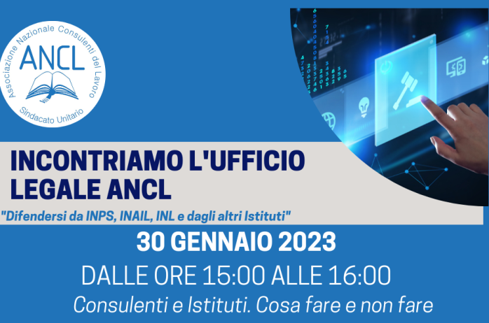 Incontriamo l'Ufficio Legale ANCL: primo incontro del 2023