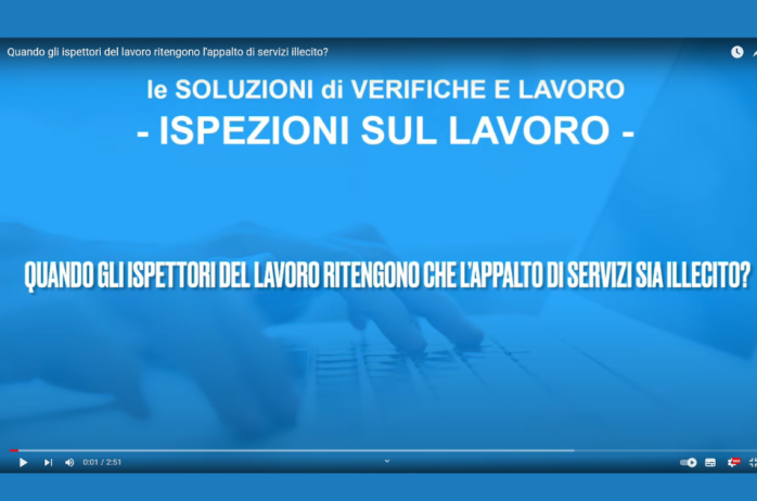 Quando gli ispettori del lavoro ritengono l'appalto di servizi illecito?