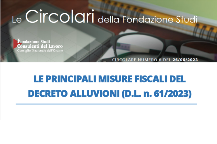 Le principali misure fiscali del Decreto Alluvioni