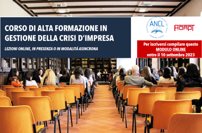 Corso di alta formazione in gestione della crisi d'impresa -ADAPT/ANCL