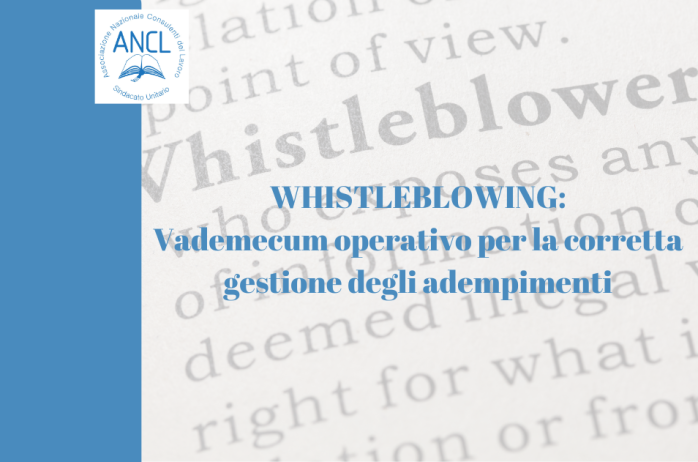 WHISTLEBLOWING: Vademecum operativo per la corretta gestione degli adempimenti