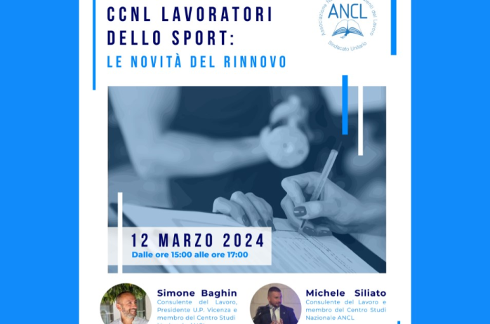 Registrazione e slides - CCNL Lavoratori dello sport: le novità del rinnovo - 12/03/2024