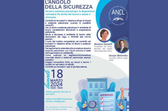 Registrazione e slides webinar 'L'Angolo della Sicurezza' - 18/03/2024