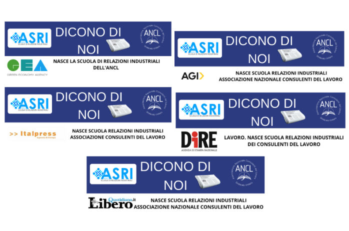 L'evento dell'ASRI rilanciato dalle principali agenzie di stampa nazionali e testate giornalistiche