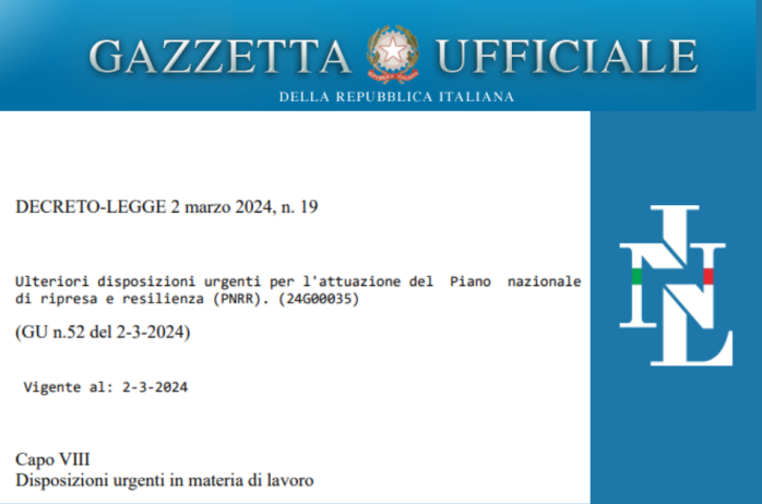 INL: indicazioni in merito al Decreto PNRR-bis