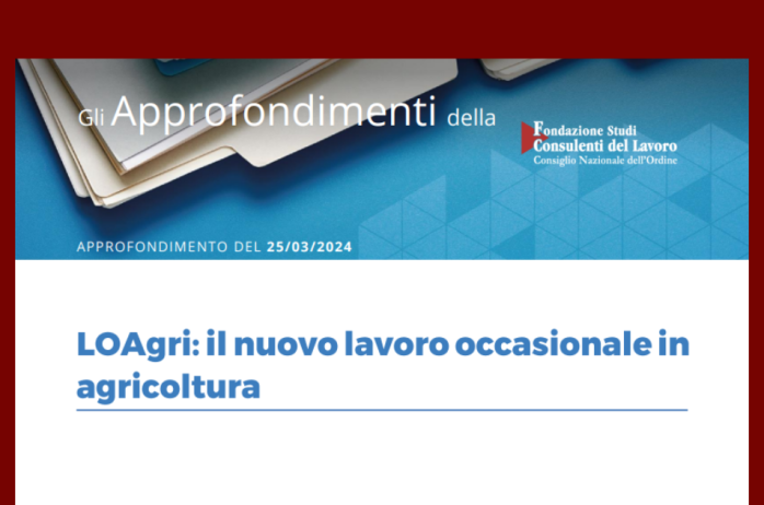 Approfondimento F.S.: LOAgri, il regime speciale in agricoltura operativo nel 2024 