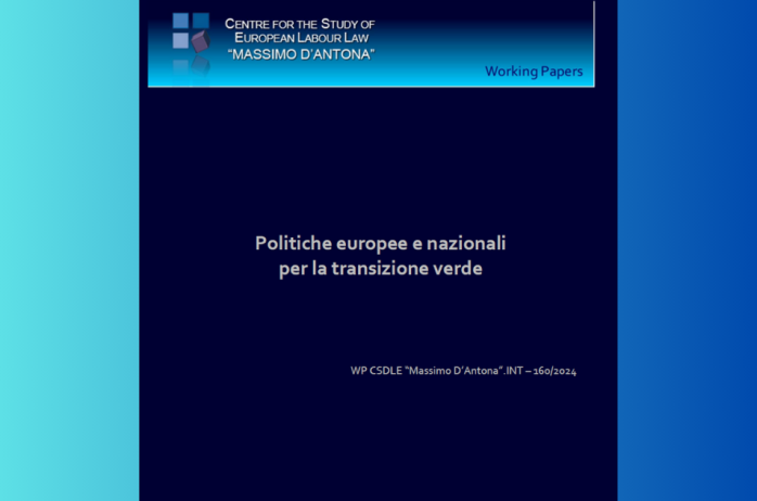 Politiche europee e nazionali per la transizione verde