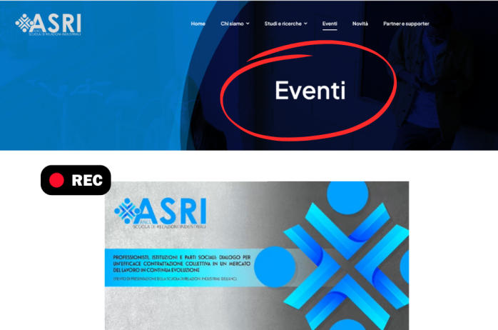 Registrazione evento di presentazione Scuola di Relazioni Industriali (ASRI) - 21 marzo 2024