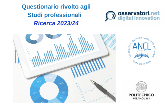 Questionario rivolto agli Studi professionali - Ricerca 2023/24 - Osservatorio Professionisti e Innovazione Digitale