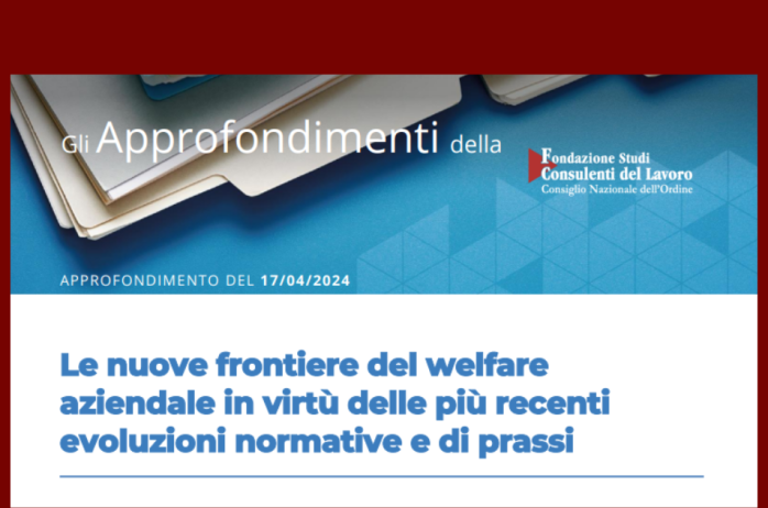 Le nuove frontiere del welfare aziendale