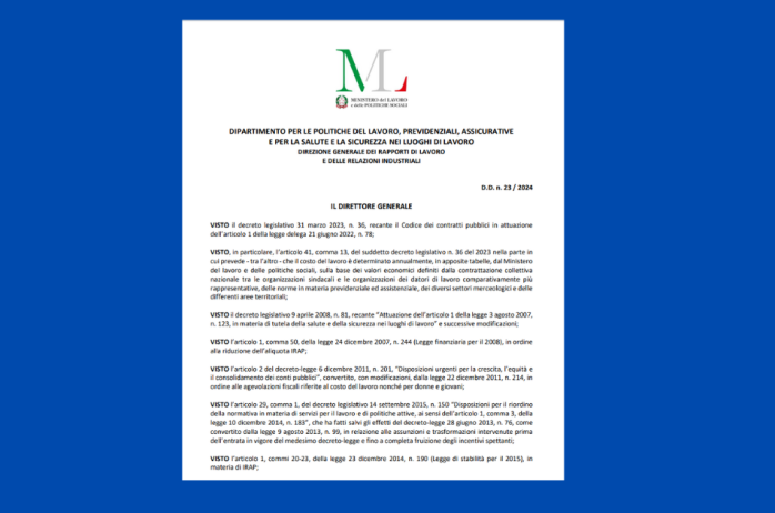 Costo medio orario del lavoro nel settore distribuzione 