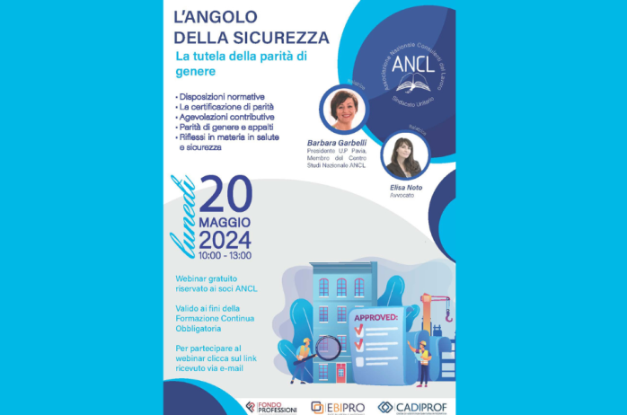 Disponibile la registrazione e le slides dell' evento L'Angolo della Sicurezza - 20/05/2024