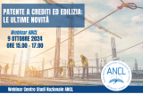 Webinar ANCL - Patente a crediti ed edilizia: le ultime novità - 9 ottobre 2024