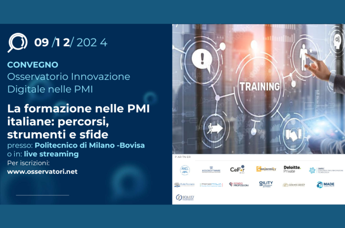 La formazione nelle PMI italiane: percorsi, strumenti e sfide - Evento pubblico, Milano 9 dicembre 2024 