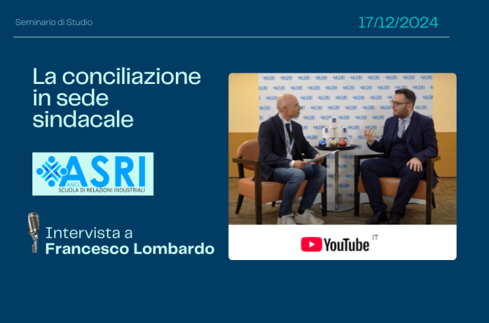 Intervista a Francesco Lombardo, durante il Convegno ASRI del 17 dicembre 2024