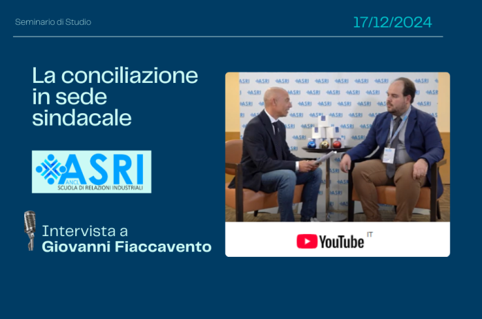 Intervista a Giovanni Fiaccavento, durante il Convegno ASRI del 17 dicembre 2024